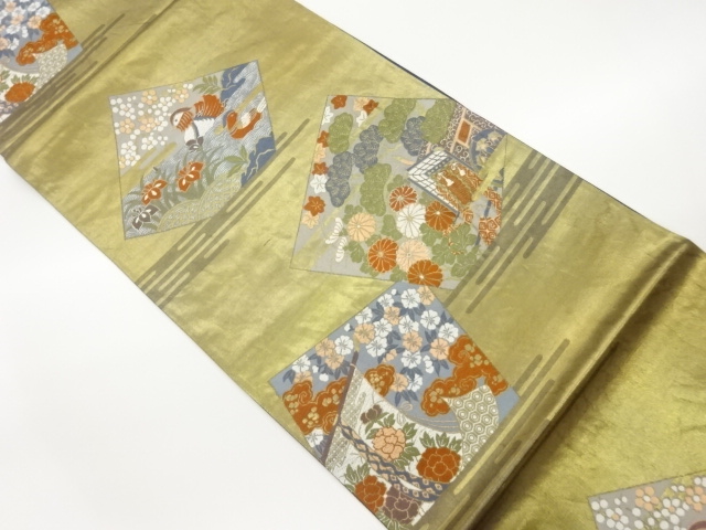 JAPANESE FUKURO OBI / WOVEN 草花bあ